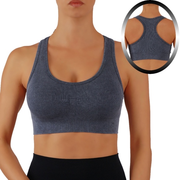 Yelete Other - Denim Blue yoga Top Comfort Sports Bra